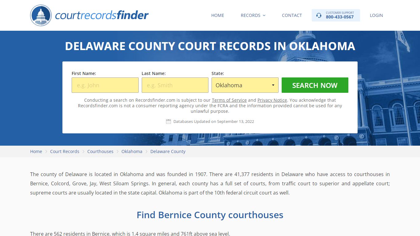 Delaware County, OK Court Records - Find Delaware Courthouses